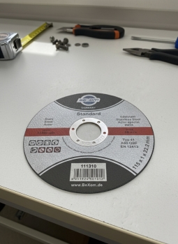 Preview: Trennscheibe 115x1 mm für Stahl,Metall,INOX und VA